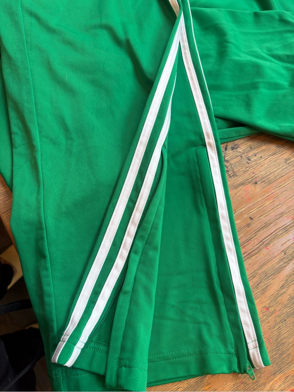 Adidas Women’s Green Three-Stripe Track Jacket & Pants Set - Picture 4 of 10